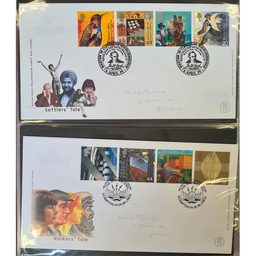 1280 - MAINLY 1990s FDC COLLECTION WITH SPECIAL CANCELS: Three Royal Mail FDC albums containing a selection... 