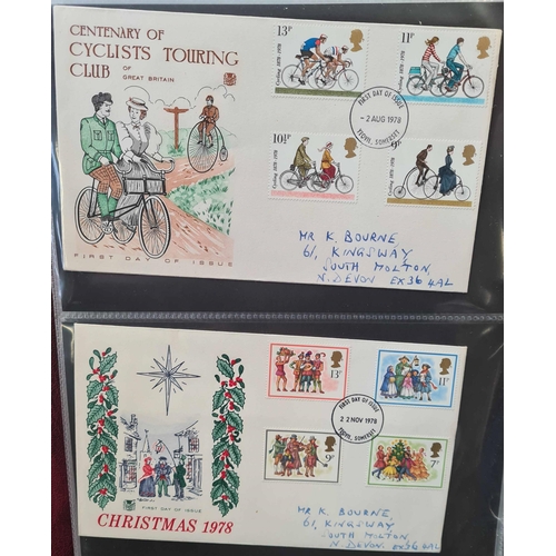 1281 - ILLUSTRATED QEII FDCs: Two cartons holding 7 Royal Mail FDC binders with a run of 1967-2008 FDCs (so... 