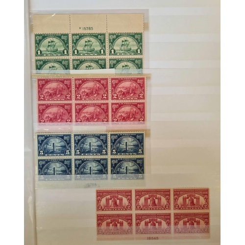 829 - 1924-1973 MINT SHEET NUMBER BLOCKS OF SIX OR FOUR: Stock book with the collection of mint (most unmo... 