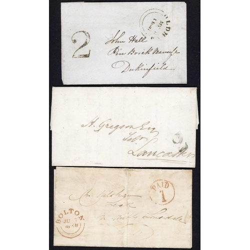 1384 - LANCASHIRE INC. LIVERPOOL & MANCHESTER U.P.P. HS: 1840-50 selection with 1846 EL to Dukinfield with ... 