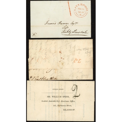 1384 - LANCASHIRE INC. LIVERPOOL & MANCHESTER U.P.P. HS: 1840-50 selection with 1846 EL to Dukinfield with ... 