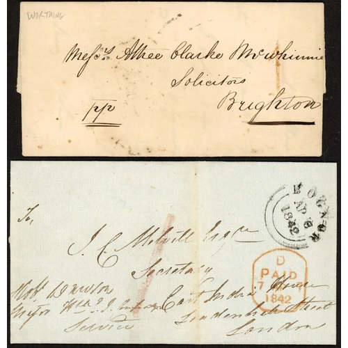 1389 - SUSSEX U.P.P. HS: 1840-49 selection inc. 7 May 1840 EL Brighton to Brough with 