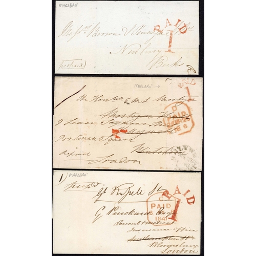 1390 - WEST COUNTRY U.P.P. HS: 1840-59 group with 1846 E to London with v.fine, large, blue 