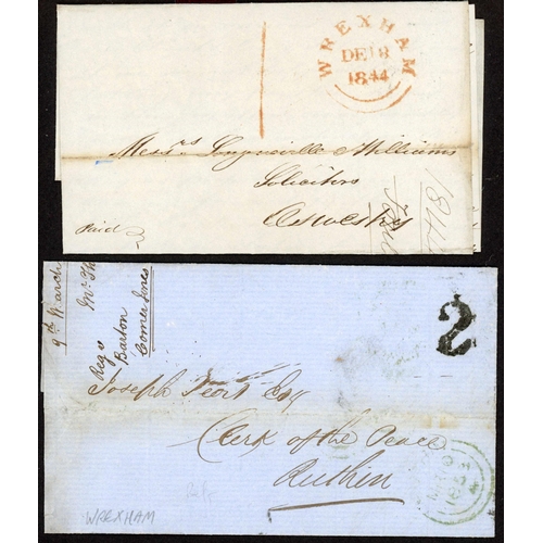 1396 - WALES - THE U.P.P. HS: 1840-53 with 1842 tiny EL Aberayron to Aberystwyth with fine (unpaid) 