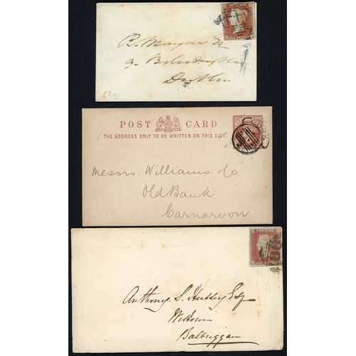 1695 - MAINLY VICTORIAN SELECTION IRISH MAILS: 1840-1909 with 1850 env. to Dublin with blue MOYNALTY UDC an... 