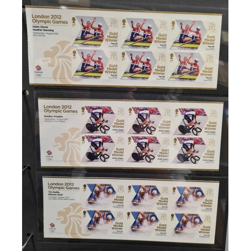 1262 - LONDON 2012 OLYMPICS SHEETLETS & FDCs: Two special Royal Mail binders containing all 29 sheetlets of... 