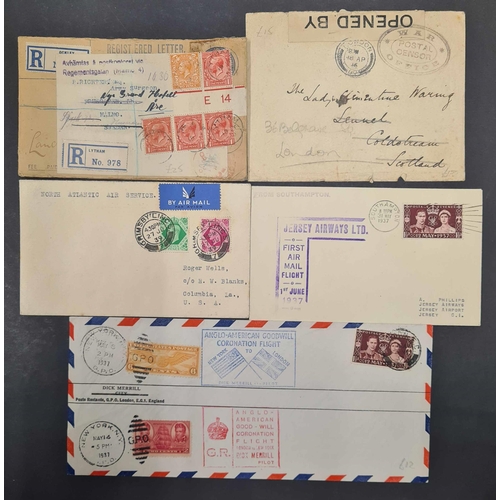 1561 - GB 4 KINGS COVERS, POSTCARDS, ETC EX DEALERS STOCK:  A clean mixture of covers from 1900's to 1953 i... 