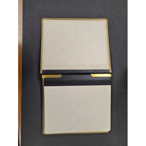 162 - STANLEY GIBBONS LUXURY ALBUMS: Padded leather/leather-effect albums with brass sliding fittings and ... 