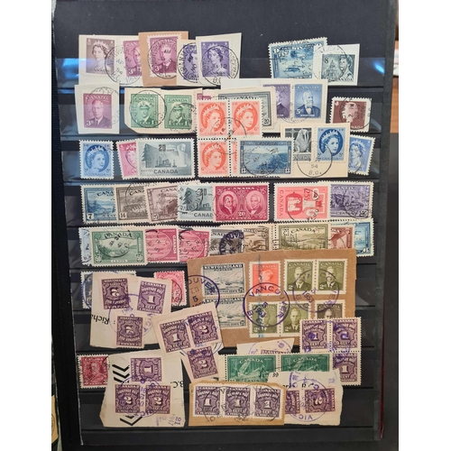 54 - ** LARGE USED DUPLICATED ACCUMULATION WITH POSTMARK INTEREST in large carton chiefly KGV to early QE... 