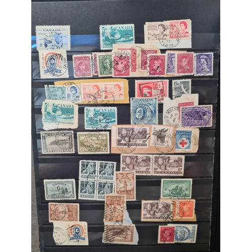 54 - ** LARGE USED DUPLICATED ACCUMULATION WITH POSTMARK INTEREST in large carton chiefly KGV to early QE... 