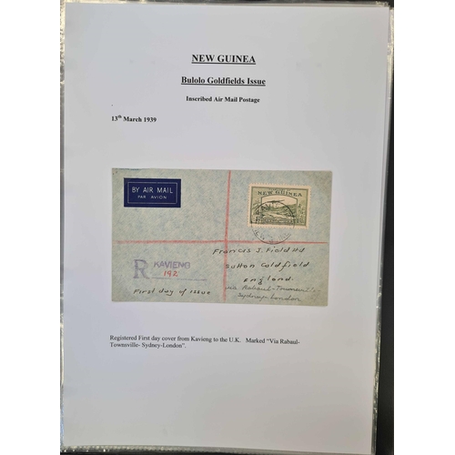 719 - KGV/KGVI 1920s/30s NATIVE HUTS/BIRD OF PARADISE COVER COLLECTION: Binder with a very fine collection... 