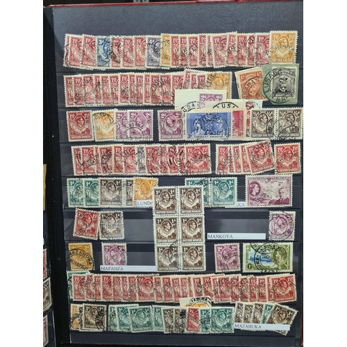 767 - POSTMARKS ACCUMULATION in stock book arranged alphabetically and annotated by Post Office, Abercorn ... 