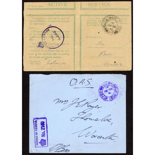 1046 - FAROE ISLANDS - FPO 219: 1940-43 group with 29 Sep. 1940 Honour env. to Bromley in Kent with fine pu... 