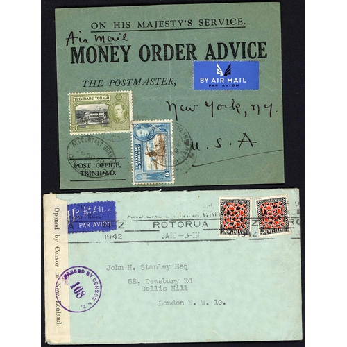 1048 - COMMONWEALTH CENSORSHIP, OFFICIAL MAIL, ETC.: 1940-46 inc. 1940 OHMS Money Order Advice grey env. ai... 