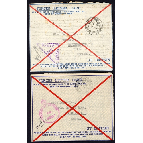 1059 - GIBRALTAR - CHRISTMAS MESSAGES VIA RED CROSS AIR MAIL LETTER CARDS, ETC.: 11 Dec. 1941 Forces Letter... 