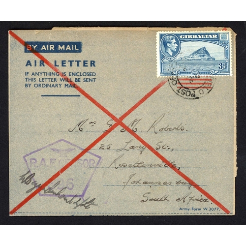 1059 - GIBRALTAR - CHRISTMAS MESSAGES VIA RED CROSS AIR MAIL LETTER CARDS, ETC.: 11 Dec. 1941 Forces Letter... 