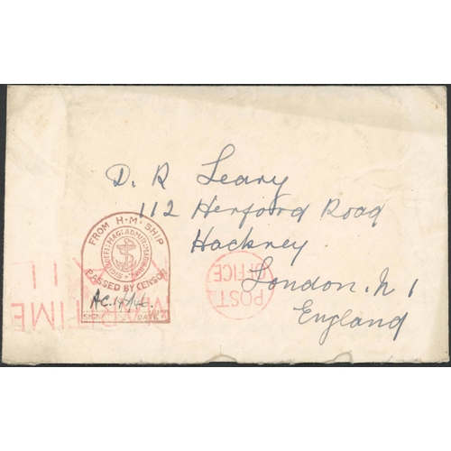 1100 - TRISTAN DA CUNHA - OUTGOING ENVELOPE & CONTENT TO EX TEL(S) LEARY FROM DORIS LAVARELLO: 24 Jan. 1946... 