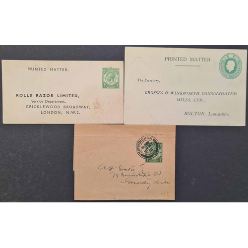 1130 - MINT & USED ACCUMULATION: Selection of envs., PCs, letter cards & wrappers, issued by the Post Offic... 