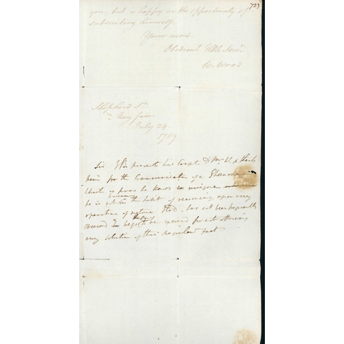 1194 - UNIQUE LETTER TO SIR JOSEPH BANKS (INC. HIS MS DRAFT REPLY) CONCERNING THE UNEXPLAINED LEVITATION OF... 