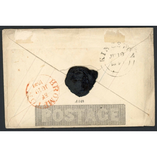 1205 - RARE LONDON CROSS-POST MULREADYS WITH COUNTRY RECEIVING HOUSE MXs: Pair inc. rare 11 Dec. 1840 Mulre... 