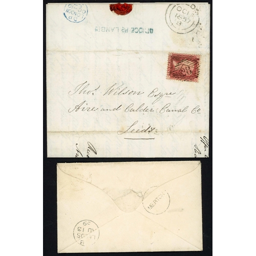 1210 - QV UDCs & REGISTERED MAIL: 1857-96 group of E/ELs and envs. on album leaves inc. 10 Oct. 1857 EL to ... 