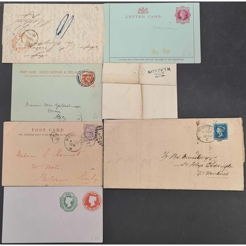 1218 - RANGE OF COVERS, PPCS, MINT POSTAL STATIONERY, ETC., EX DEALER'S STOCK: 1773-1900's accumulation. Pr... 