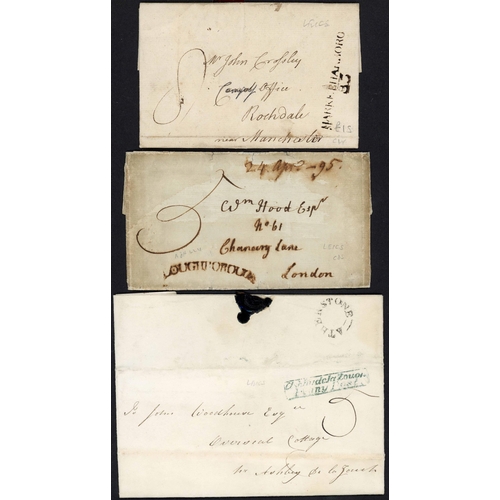 1260 - 18TH CENTURY, UDC, ETC: 1791-1950 selection inc. 1791 E to London with fine curved LEICESTER hs; 179... 