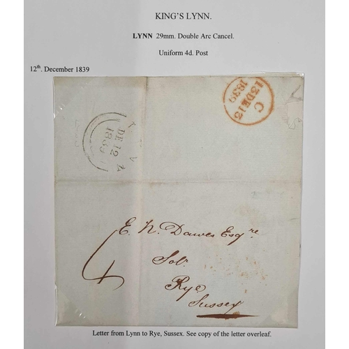 1276 - KING'S LYNN: 1801-1839 display with mainly fine ELs, range of marks, and some interesting content in... 