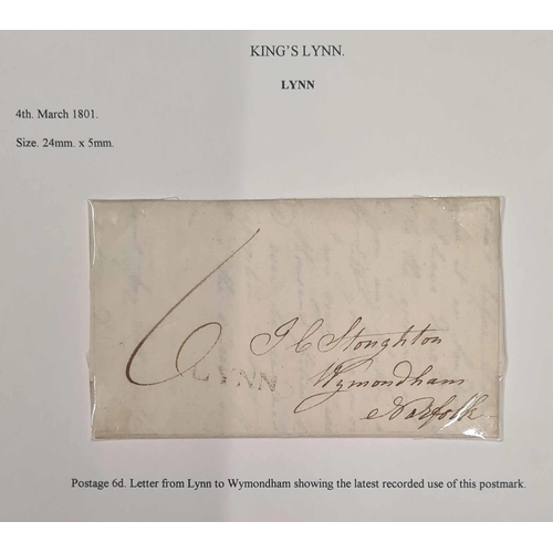 1276 - KING'S LYNN: 1801-1839 display with mainly fine ELs, range of marks, and some interesting content in... 