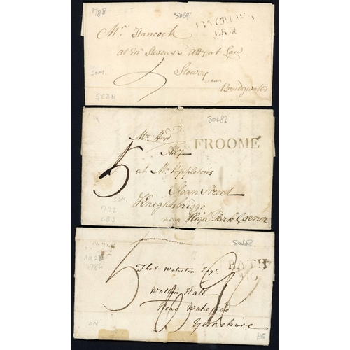 1308 - 18TH CENTURY MAILS, UDCs, INC. BATH: 1786-1966 selection inc. 1786 to Wakefield with good BATH / 110... 