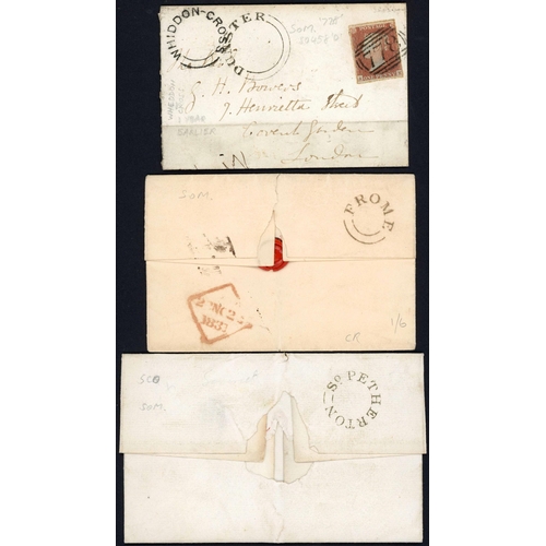 1308 - 18TH CENTURY MAILS, UDCs, INC. BATH: 1786-1966 selection inc. 1786 to Wakefield with good BATH / 110... 