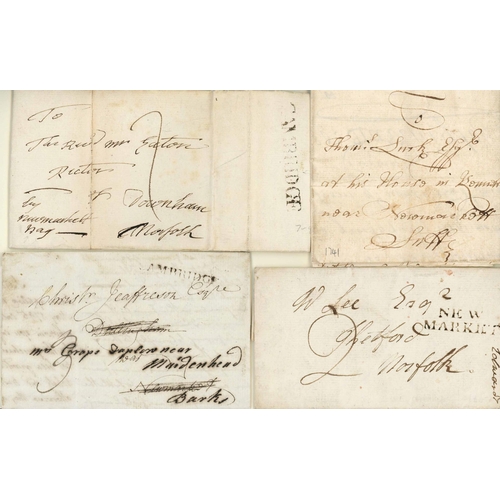 1311 - NEWMARKET PRESTAMP COLLECTION - EARLY MAIL, INGOING/VIA MAIL, MISSENT, PENNY POSTS, ETC.; 1741-1840 ... 