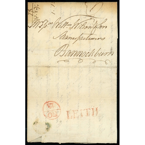 1339 - POSTAL HISTORY MIX: 1786-1837 group inc. provincial name stamps, local s/l & charge marks, etc. Inc.... 