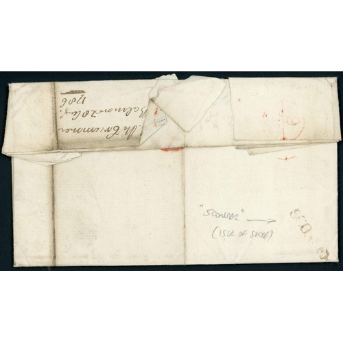 1339 - POSTAL HISTORY MIX: 1786-1837 group inc. provincial name stamps, local s/l & charge marks, etc. Inc.... 