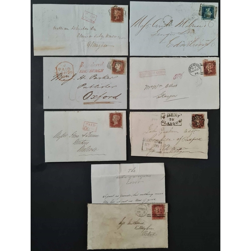 1345 - SCOTTISH POST OFFICE QV MAILS INC. 1d RED & LATER: c.1840-1900 selection of covers and cards with 18... 