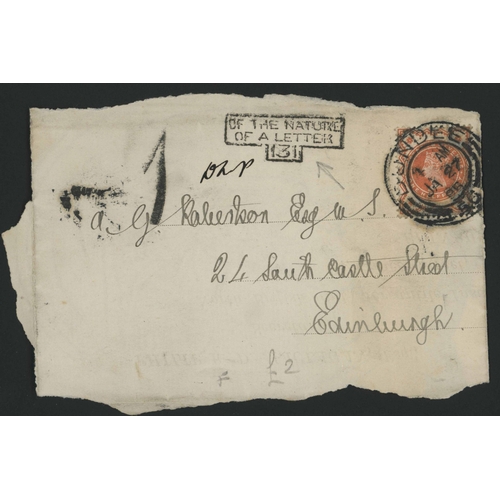 1351 - SCOTS LATER QV MAIL (+A FEW 20th C.) INC. P. DUES (1893/1928 LATE USE EDINR. ADDL. 