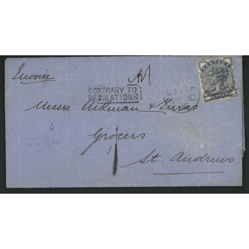 1351 - SCOTS LATER QV MAIL (+A FEW 20th C.) INC. P. DUES (1893/1928 LATE USE EDINR. ADDL. 