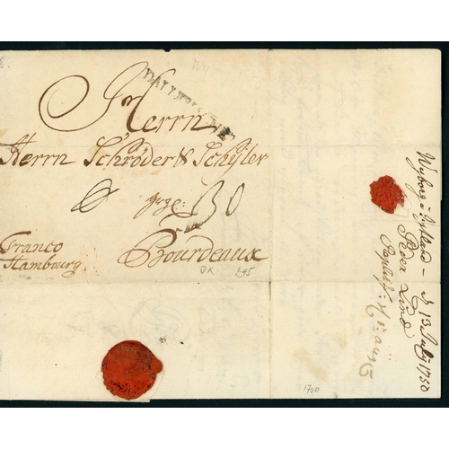 164 - STAMPLESS CONTINENTAL MAIL INC. CROSS-BORDER, ETC.: Large 1725-1867 group mostly from Central Europe... 