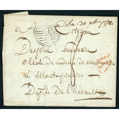 164 - STAMPLESS CONTINENTAL MAIL INC. CROSS-BORDER, ETC.: Large 1725-1867 group mostly from Central Europe... 