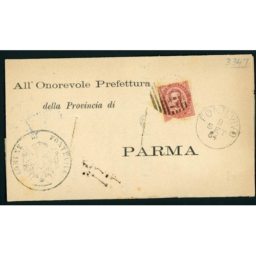 166 - ITALIAN STATES DISINFECTED MAIL, HEALTH AUTHORITY FREE FRANKS & DISINFECTION OFFICE LABELS: 1854/55 ... 