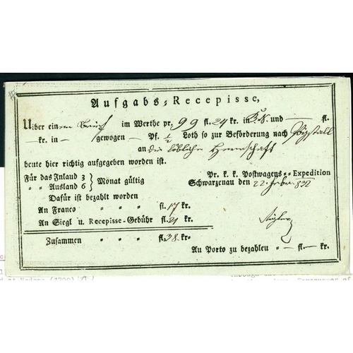 172 - PRESTAMP EUROPE MIX 1736-c.1850: Postman/courier-themed display on leaves with diverse range of main... 