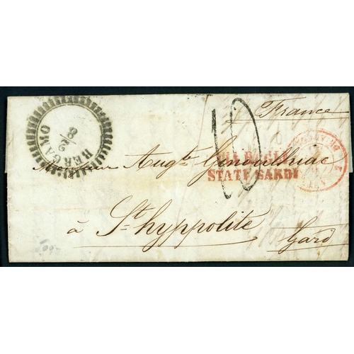 172 - PRESTAMP EUROPE MIX 1736-c.1850: Postman/courier-themed display on leaves with diverse range of main... 