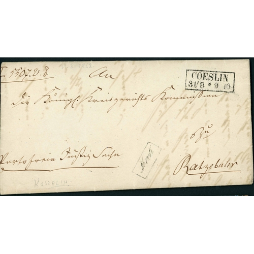 172 - PRESTAMP EUROPE MIX 1736-c.1850: Postman/courier-themed display on leaves with diverse range of main... 