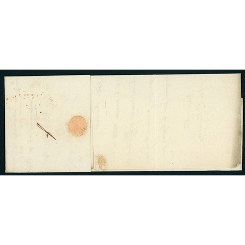 176 - DISINFECTED MAIL EX GERMAN STATES: Pair of Feb./Apr. 1832 ELs to London ex Berlin or Sangerhausen ra... 