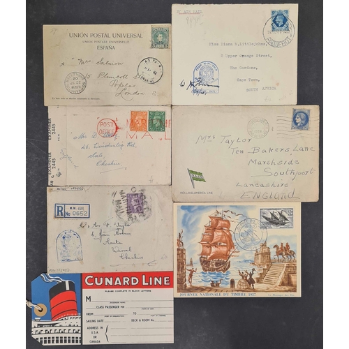 209 - SHIPPING & PAQUEBOTS, COVERS & CARDS ETC., EX DEALER'S STOCK: 1902 -1990 selection of good to fine c... 