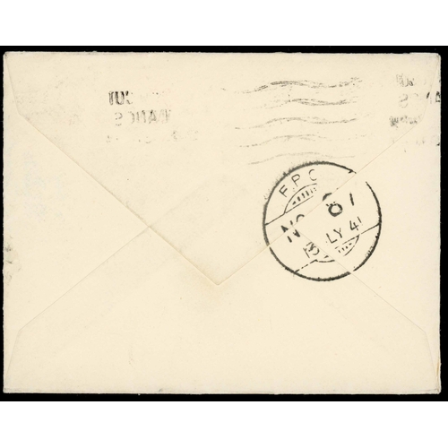 231 - SALVED FROM SEA MARKING ON G.B. COVER TO SUDAN; 16 Jan. 1941 env. addressed to 