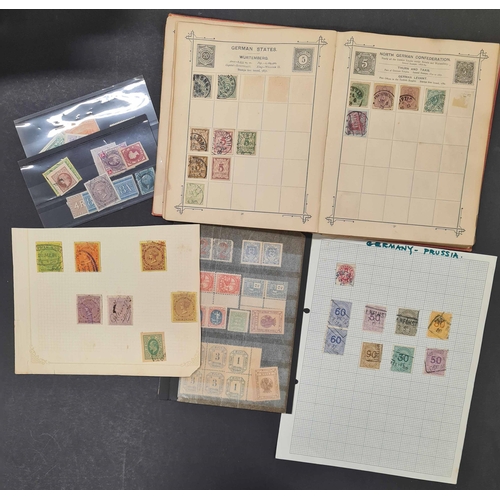 248 - WORLDWIDE MIX CHIEFLY LATE 19th TO MID 20th C.: Small lot in a box file; on leaves, stock cards, pac... 