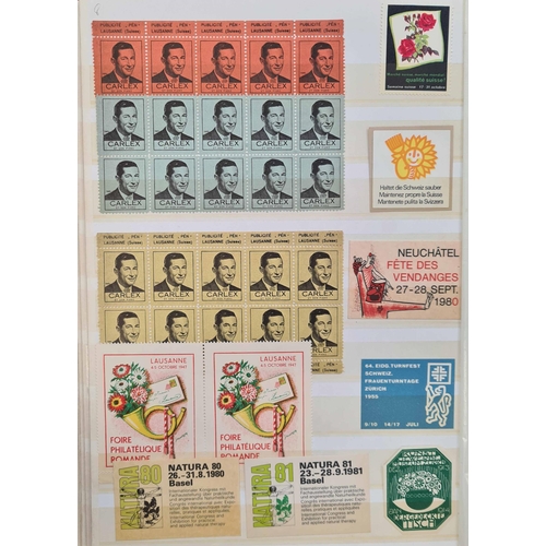 249 - A DIVERSE WORLD ACCUMULATION OF POSTER STAMPS: A carton containing a diverse accumulation in two sto... 