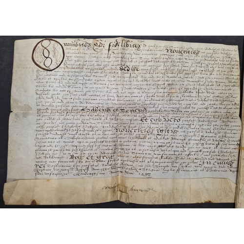 254 - OLD LEGAL DOCUMENTS ETC., EX DEALER'S STOCK: 1510-1911 selection of vellum/parchment documents (13) ... 