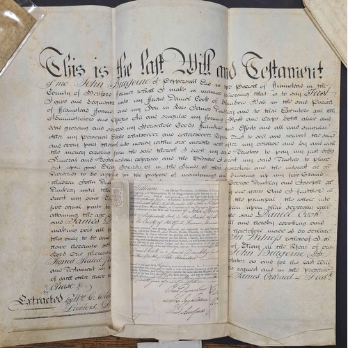 254 - OLD LEGAL DOCUMENTS ETC., EX DEALER'S STOCK: 1510-1911 selection of vellum/parchment documents (13) ... 